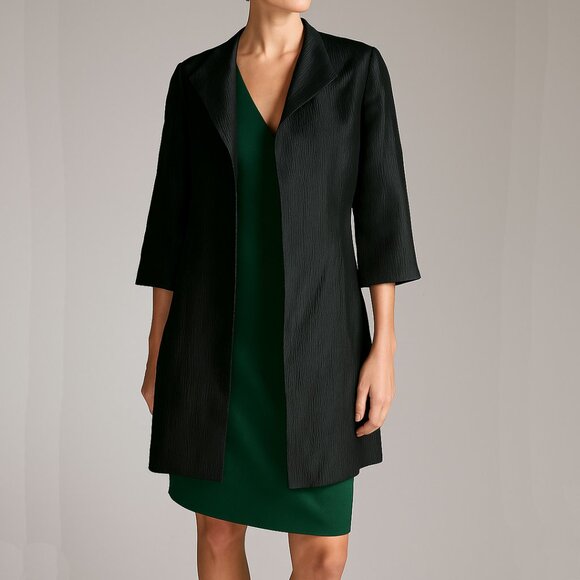 Eileen Fisher Silk Open-Front Evening Jacket - Picture 1 of 12